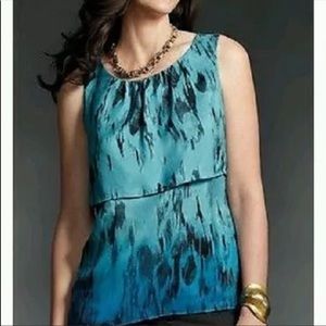 CAbi silk ombré sleeveless shell tank blouse M